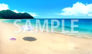 【背景素材】海岸(6229_bg11)【時間差分あり】